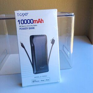 TG90° Power Bank Portable Charger Built in Cable Compatible w iPhone And Android